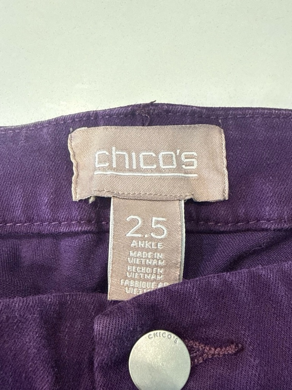 Chico's Girls Purple Ankle Jeans